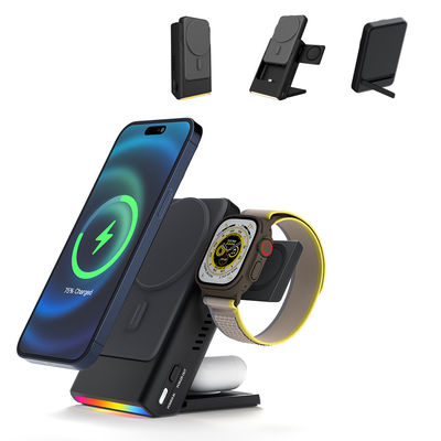 acheter 3 en 1 conception cachée iPhone chargeur Stand Power Bank Magsafe chargeur Stand online manufacture