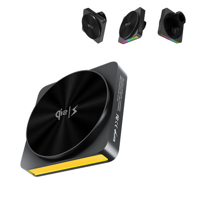 acheter QI2 Chargeur sans fil magnétique de voiture en métal à une pièce allongée avec 9 couleurs claires et projection de lumière ambiante online manufacture