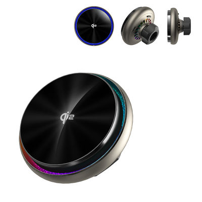 acheter Lumière étoilée Magnétique voiture support de charge sans fil Construit dans ventilateur de refroidissement silencieux Ventilateur de modèle de CD Lentilles cadre métallique haut de gamme online manufacture