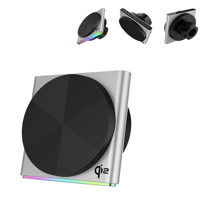 acheter Chargeur de voiture QI2 pour iPhone 9 couleurs effet de lumière RVB 360 degrés rotation rapide Chargeur ultra-mince online manufacture