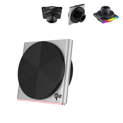acheter Chargeur sans fil 15W pour voiture, design ultra-mince, effet lumineux RVB 9 couleurs, aspiration magnétique, utilisation à une main, charge rapide online manufacture