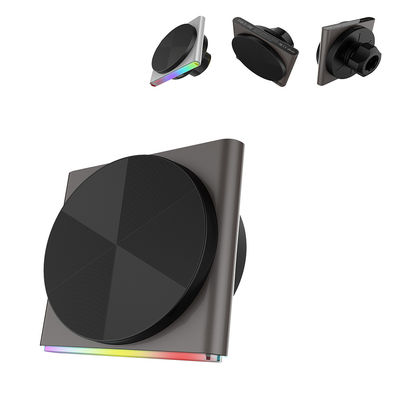 Chargeur sans fil Qi2 pour l'automobile Design ultra-mince Matériau métallique 9 couleurs RGB Effect lumineux Opération à une main Chargement rapide