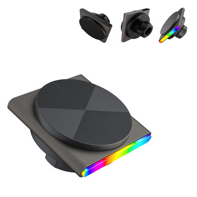 QI2 Ultra-Thin Design Monture magnétique de voiture sans fil RGB Light 360 degrés de rotation de charge rapide Fonction de capture sonore