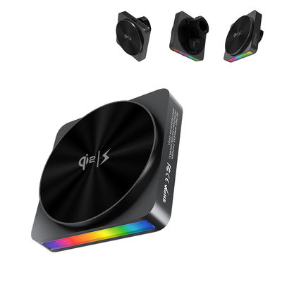Chargeur de voiture pour iPhone A22 Chargeur et musique combiné Projection de lumière ambiante Contrôle central Chargeur sans fil magnétique pour voiture