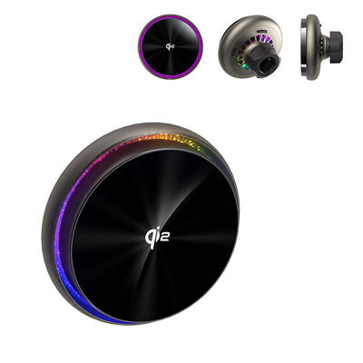 Support de recharge sans fil pour voiture magnétique personnalisable avec éclairage du ciel étoilé et dissipation de chaleur rapide pour l' automobile