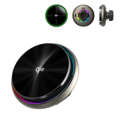 Starry Sky Magnetic Car Wireless Charging Holder Ventilateur de refroidissement intégré dissipation de chaleur rapide réglages d'éclairage multiples