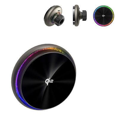 Chargeur sans fil Qi2 Éclairage du ciel étoilé Effect Magnétique voiture Support de charge sans fil Construit dans ventilateur de refroidissement silencieux