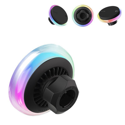 Ventilateur de refroidissement silencieux Chargeur de voiture pour iPhone avec texture cristalline et plusieurs modes d'éclairage