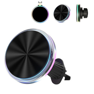 Chargeur de voiture Iphone stable et polyvalent avec charge magnétique sans fil et personnalisation de la lumière RGB