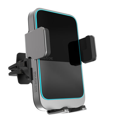 Aluminum Alloy iPhone Wireless Charger with 12-24V Voltage and FOD Automatic Recognition for Hands-Free Car Use